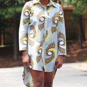 Ankara /African print shirt dress